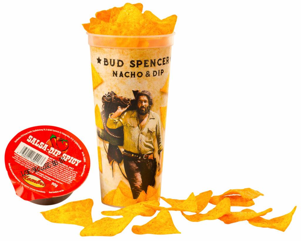 Bud Spencer Nacho-Becher mit Dip